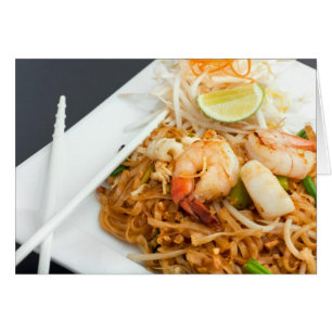 Pad de fruits de mer Noodles de riz frits Thai