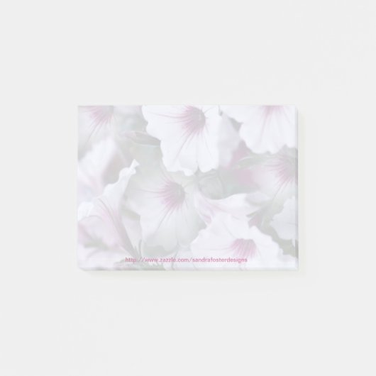 Pad de notes post-it de Begonias doux (Devant)