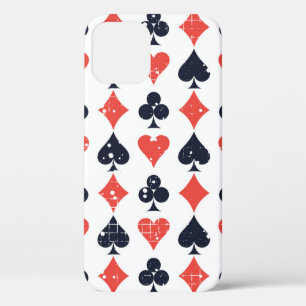 Pad, diamant, hart, clubpatroon iPhone 12 hoesje