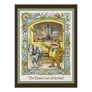 Pad die de binnenkant van de gele caravan laat zie perfect poster