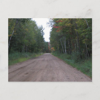 Pad door de bossen briefkaart