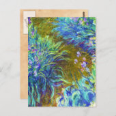 Pad door de Irises Claude Monet Briefkaart (Voorkant / Achterkant)
