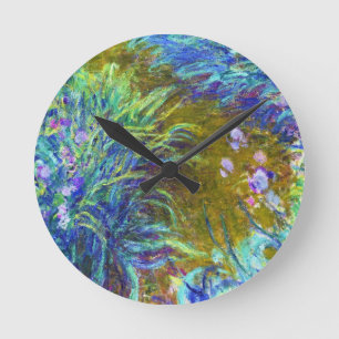 Pad door de Irises Claude Monet Ronde Klok