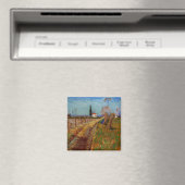 Pad door een veld, wilgen door Vincent van Gogh Magneet (Insitu (Vaatwasser))