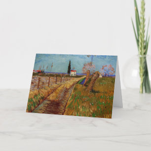 Pad door een veld, wilgen van Vincent van Gogh Kaart
