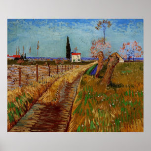 Pad door een veld, wilgen van Vincent van Gogh Poster