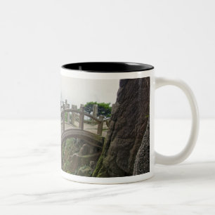 Pad en kleine brug, Gele Berg, 2 Tweekleurige Koffiemok