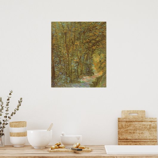Pad in de Bossen van Vincent van Gogh,  kunst Poster (Keuken)