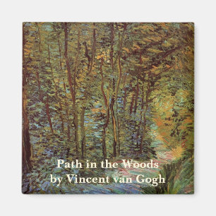Pad in het bos door Vincent van Gogh Magneet