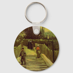 Pad in Montmartre door Vincent van Gogh Sleutelhanger