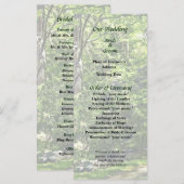 Pad in Park Wedding Program Programma (Voorkant / Achterkant)