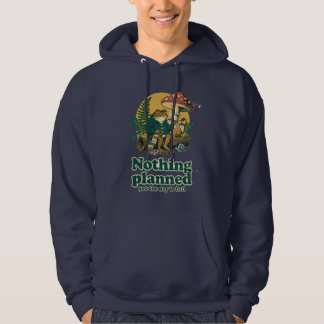 Pad Knittend Met Thee Zeefdruk Stijl Hoodie