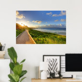 Pad naar de zon. Oneloa Beach. Maui. Poster (Thuiskantoor)
