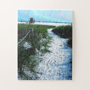 Pad naar het adembenemende Siesta Keys-strand Legpuzzel