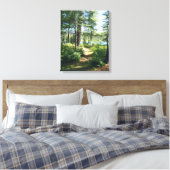 "Pad naar het meer" Uitgerekt Canvas Afdruk (Insitu (Slaapkamer))