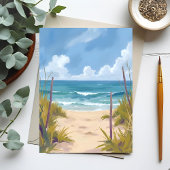 Pad naar het Strand | Waterverfkaart van de Kust