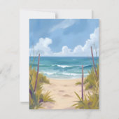 Pad naar het Strand | Waterverfkaart van de Kust (Voorkant)