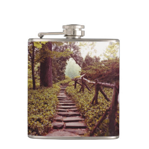 Pad naar licht heupfles