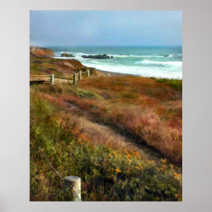 Pad naar Ocean Shoreline Poster