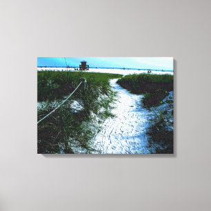 Pad naar Stunning Siesta Keys Beach Canvas Afdruk