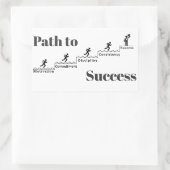 Pad naar succes rechthoekige sticker (Tas)