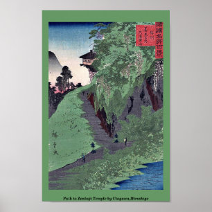 Pad naar Zenkoji Temple door Utagawa, Hiroshige Poster