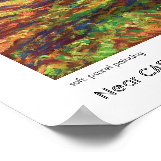 Pad nabij Castle Meadows, Abergavenny Print (Hoek)