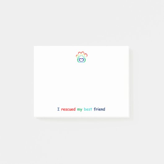 Pad Pad Pad Pauw Print Post-it, Reddingskoppeling Post-it® Notes (Voorkant)