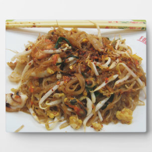Pad Thai [ผัดไทย] Thais straatvoedsel Fotoplaat