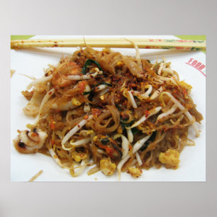 Pad Thai [ผัดไทย] Thaise Straatvoedsel Poster