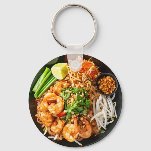 Pad Thai Noodle Dish Themed Promotional  Sleutelhanger (Voorkant)