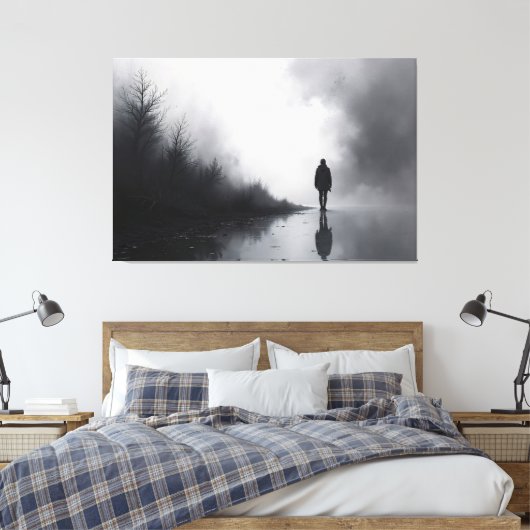 Pad tussen schaduwen canvas afdruk (Insitu (Slaapkamer))