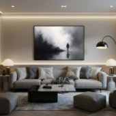 Pad tussen schaduwen canvas afdruk