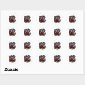 Pad van ballingschap ronde sticker (Vel)