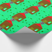 Pad van huis, digitaal schilderen, kunst voor kind cadeaupapier (Hoek)