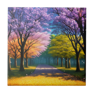 **"Pad van Paarse: Jacaranda Walkway"** Tegeltje