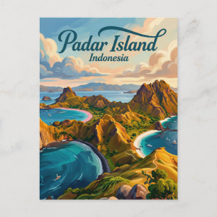 Padar-eiland Indonesië Briefkaart