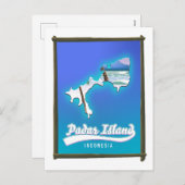 Padar eiland Indonesië Feestdagenkaart (Voorkant / Achterkant)