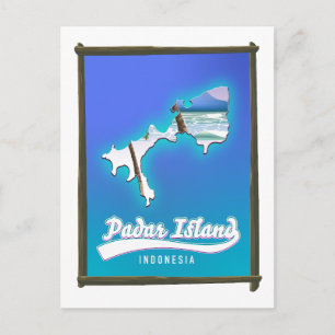 Padar eiland Indonesië Feestdagenkaart