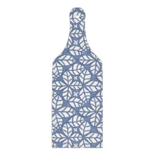 Paddel Gevormd Blauw en Wit Glassnijplank Snijplank