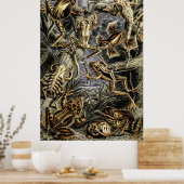 padden en kikkers van het Poster Ernst Haeckel (Keuken)