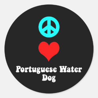 Paddenliefde Portugese waterhond Ronde Sticker