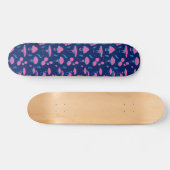Paddenroze en blauw skateboard (Horizontaal)