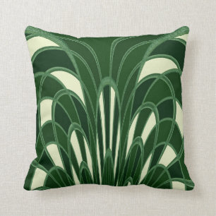 Paddenstoel Abstract - Art Deco - Groen Kussen