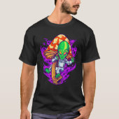 paddenstoel Alien Psychedelic Space Shroom Hippie T-shirt (Voorkant)