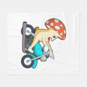 Paddenstoel als motorfiets fleece deken (Voorkant (Horizontaal))