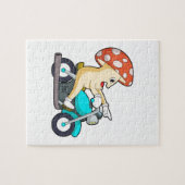 Paddenstoel als motorfiets legpuzzel (Horizontaal)