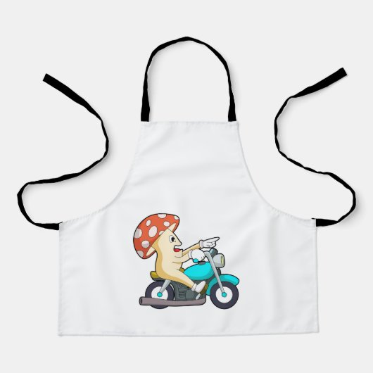 Paddenstoel als motorfiets schort (Voorkant)