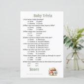 Paddenstoel Baby shower Baby Trivia (Staand voorkant)