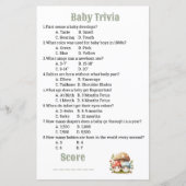 Paddenstoel Baby shower Baby Trivia (Voorkant)
